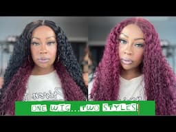 One Wig, Two Different Looks! | ombré black and 99j 2-in-1 wig by @karlamihair