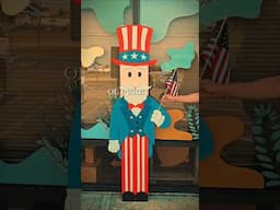 We took 2 fence pickets & turned them into a 6ft tall patriotic legend. #kandgmakeit #foxyhuespaint