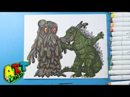 How to Draw Godzilla vs Hedorah