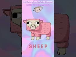 How To Draw Minecraft Movie Pink Sheep #sheep #minecraft #minecraftmovie