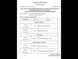 #4thsemexamtimetable#calicutuniversity#exam#4thsembba