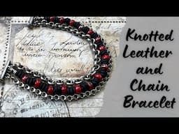 DIY Multi-Strand Bracelet | Leather, Large Hole Beads & Chain – Sleek & Simple Design!