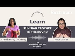 Noor’s Knits and Creations by Courtney learn Tunisian in the Round FInale