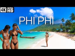 🇹🇭 PHI PHI ISLANDS [4K] Walking tour in a Tropical Paradise