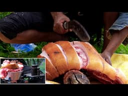 local pork in the village | sharing pork in the village by villagers | Rural Nepal quest | village