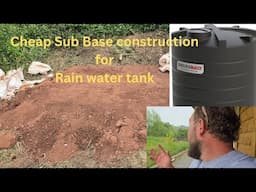 building a sub base for rain water tank #offgridliving #watertank