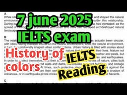 ielts reading tips and tricks   7 june 2025 ielts exam INDIA | Reading history of colors answers