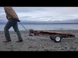 DIY hand cart for moving logs and beams