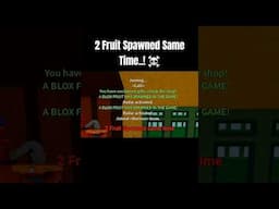 OMG! 2 Fruit Spawned Same time on Fruit Notifier..! ☠️ #bloxfruits #roblox #jujubotv
