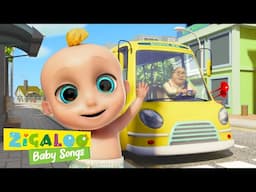 The Wheels on the Bus with Johny & Friends + More Fun Kids Videos! | Zigaloo Baby Songs 🌈💕