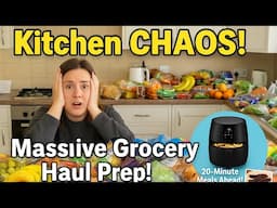 Chaos Before Cooking! Massive Grocery Haul & Kitchen Reset | Prepping Air Fryer Dump Bags