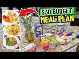 $30 Budget Family Meal Plan in 2025:  Easy & CHEAP!
