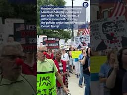 Hundreds gather in downtown Macon as a part of "No Kings" nationwide protest