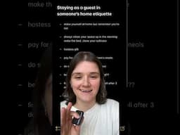 Staying as an overnight guest in someone’s home etiquette #houseguest #etiquettetips #shorts