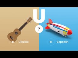 Cosmo Panda Alphabet For Kids - Letter 'U' Vocabulary Words - Pronunciation and Spelling in English