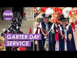 King and Queen arrive for Order of the Garter service