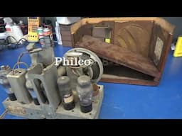Vintage Philco Model 38-12 AM tube radio rescue How to make antique sing again