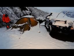 Winter Snow STORM Car Camping