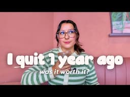 1 year since I quit my job to be a full-time creative… the honest truth: was it really worth it? 💭