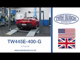 TW 445-400-G: electro-hydraulic four-post lift from Twin Busch®