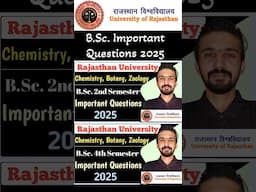 B.Sc. Semester Question Paper 2025 #rajasthanuniversity #bscsemester #dadhichsir #shorts #youtube