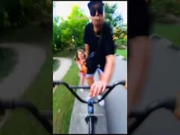 Hero dad saves Daughter from BMX rider