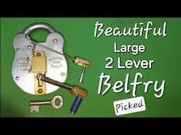 (411) Beautiful Belfry 2 lever padlock picked with homemade tools