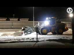 Volvo L120H with Flipperbucket (multiskopa) in snow clearing winter 2024 / 25