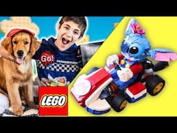 STITCH SU MARIO KART LEGO Gigante con Mario Cane