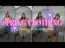 10 SPRING OUTFITS FROM AMAZON||COMFY + CASUAL MOM STYLE 🌷☀️🌿