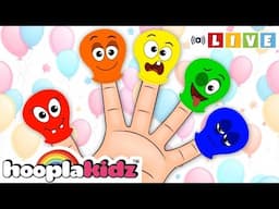 🎈 Colorful Balloon Baby Finger Family Songs | HooplaKidz 🎈