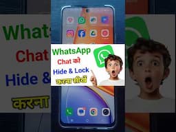 WhatsApp chat ko Hide & Lock kaise kare / How to Lock and hide whatsApp chat 😱🔥 #shorts