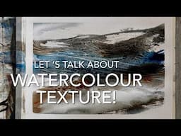 USE CLING FILM! ABSTRACT WATERCOLOR Mountains LANDSCAPE Beginners WATERCOLOUR Painting, Techniques