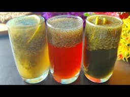 3 Water Based Refreshing Summer Drink | Healthy & Energetic Drink Iftar Special | Ramzan Recipe