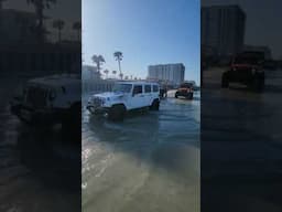 Jeep Beach driving in the Atlantic Ocean Daytona Beach