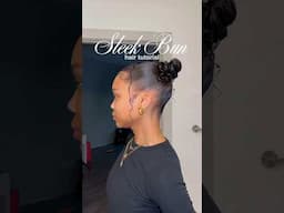 ⭐️ #hairtutorial #sleekbun #hairinspo #curlyhair #blackgirlhairstyles