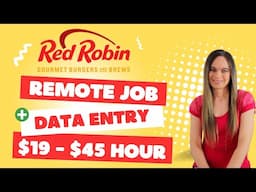 Red Robin Hiring! Data Entry & Refund Processing Work From Home Jobs | $19 To $45 Hour | Apply Now!