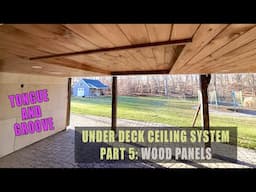 Tongue and groove plank ceiling - DIY under deck ceiling - under deck roof