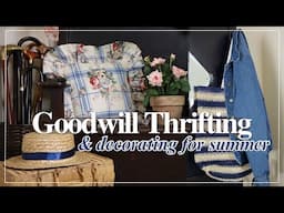 GOODWILL THRIFT WITH ME & SUMMER DECORATING | Thrifting, Home Decor, Thrift Haul