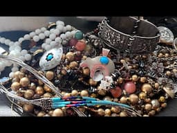Vintage Jewelry Haul Unbagging Sterling Native American Jewelry Haul