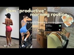 MY 5AM *productive* SUMMER MORNING ROUTINE | my morning habits, how I’m locking in & current goals