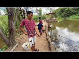 FINALIZANDO OS ÚLTIMOS PEIXES DO LAGO