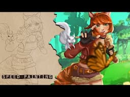 From Sketch to Stunning! Squirrel Girl " Speedpainting