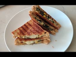 Super Healthy Spinach, Corn and Paneer Sandwich Recipe | Easy Breakfast/Snack Recipe - CookwithSeema