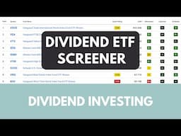Dividend ETF Screener (High Dividend, Dividend Growth, Covered Call)