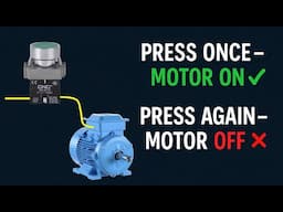 Motor ON/OFF by using One Push Button @TheElectricalGuy