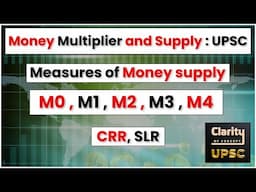 Money Multiplier and Measures of Money Supply : M0, M1, M2, M3, M4 : For UPSC