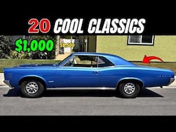 20 Classic Cars priced $1,000 to $8,500! Sold Cheaply