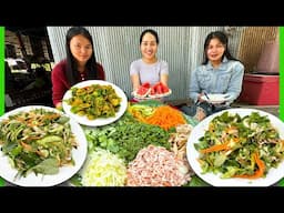ឆាគ្រឿងសាច់គោត្រប់ស្រួយ នីងញាំស្តៅសាច់មាន់ កំពឹស នៅចំការម៉ាក់ប៉ាភូមិកូនដំរី រដូវស្តៅ២០២៥