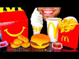 MCDONALD'S HAPPY MEAL | CHEESEBURGER CHICKEN NUGGETS FRIES | ICE CREAM CONE | NEW TOY | EATING SHOW